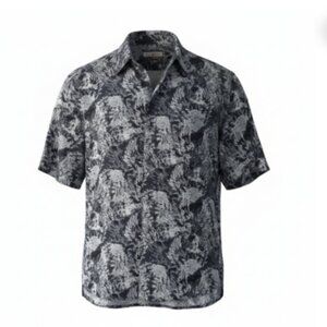 Harley-Davidson Hawaiian Shirt Men’s Size S Black Motorcycle Tropical Button Up